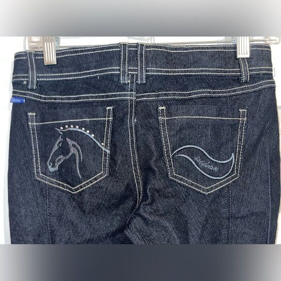 IRIDEON Equestrian Horseback Riding Jeans denim Pants Girls Sz 16 NEW rhinestone - Picture 3 of 8